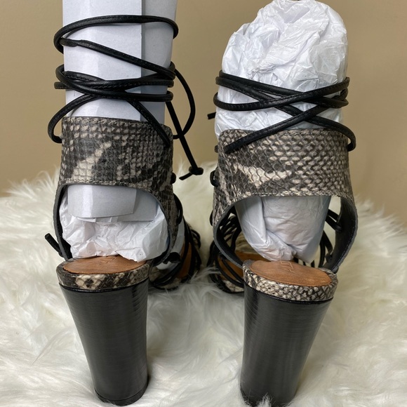 ALDO Croc Lace up Gladiator Heel Sandal - Picture 5 of 9